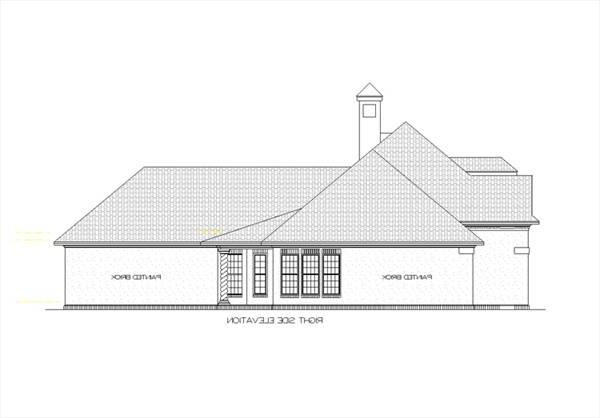 Right Side Elevation image of Tuscany-2314 House Plan